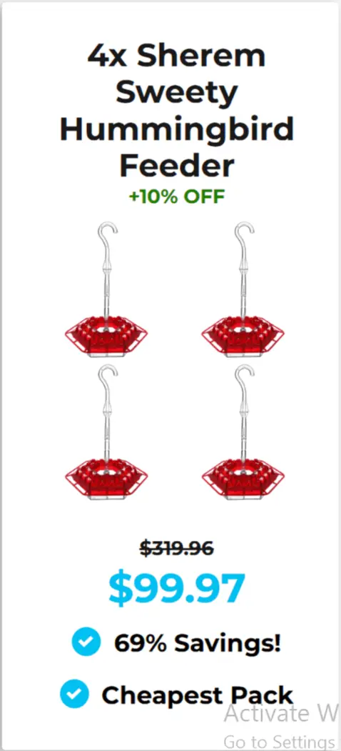 Hummingbird feeder Sherem offer price 